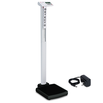 Scale Column with Height Rod solo® Digital Display 550 lbs. Capacity Black / White Battery Operated by Detecto  ID SOLO-AC